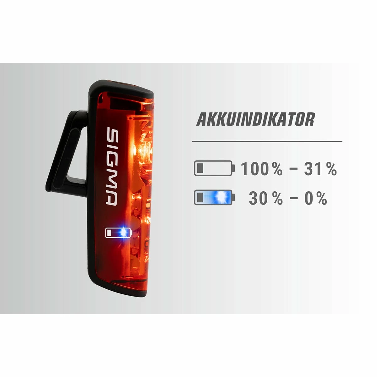 SIGMA AURA 80 USB LED Front Light/BLAZE USB Battery-Powered Rear Light With Brake Light Kit - Billede 5