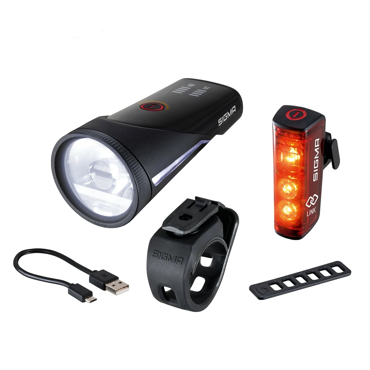 SIGMA AURA 100 LINK USB LED Front Light/BLAZE LINK USB Battery-powered Rear Light With Brake Light Kit - Billede 6